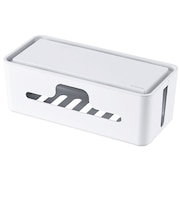 エレコム(ELECOM) スタンド付き多機能ケーブルボックス 小 EKC-BOX003WH ホワイト