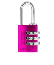 アバス（ABUS）　マイカラー可変式南京錠　145／20　ピンク