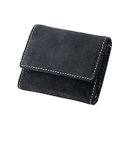 ジャルックススタイル(JALUX_STYLE) Snobbist(スノビスト) 駱駝革三つ折りコンパクト財布 ネイビー