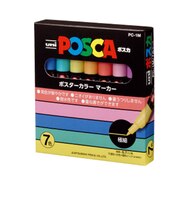 三菱鉛筆　ポスカ　極細　PC－1M7C　ナチュラルカラー7色セット