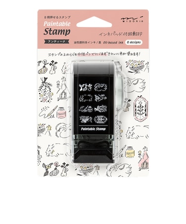 ミドリ（MIDORI）　スタンプ　回転印　ダイヤル　アンティーク柄　35580006