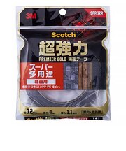 スリーエム（3M）　スコッチ　超強力両面テープ　プレミアゴールド　スーパー多用途　粗面用　SPR‐12R　12mm×4m