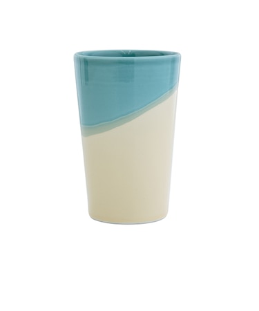 ビスク　キーポ　2重構造タンブラー　ターコイズ＆クリーム　330mL