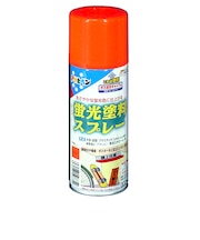 アサヒペン　蛍光塗料スプレー　300ml　レッド