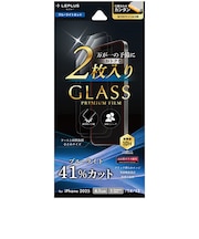 【iPhone16e/14/13】 ルプラスネクスト(LEPLUS NEXT) ガラスフィルム 「GLASS PREMIUM FILM」 2枚入り ブルーライト