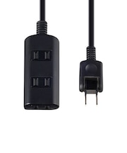 エルパ（ELPA）　扉付タップ3P1M　WBT-N3010B(BK)