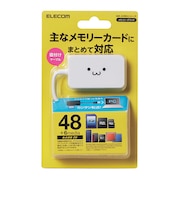 エレコム（ELECOM）　小型メモリリーダライタ　MR-A39NWHF1　ホワイトフェイス