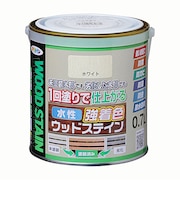 アサヒペン 水性 強着色 ウッドステイン 0.7L ホワイト