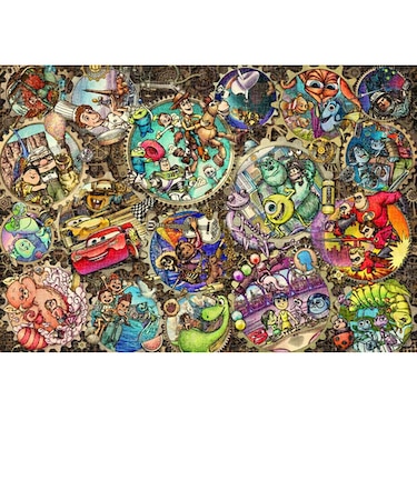 テンヨー　ジグソーパズル〈キャンバススタイル〉「ギア　ワールド（ピクサーキャラクターズ）」　マルチアングル　1000ピース