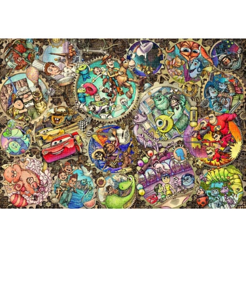 テンヨー　ジグソーパズル〈キャンバススタイル〉「ギア　ワールド（ピクサーキャラクターズ）」　マルチアングル　1000ピース