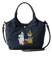 ムーミン(MOOMIN) 刺繍デザインの2wayバッグ RMPK-02 ネイビー(グループ)