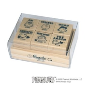 こどものかお スヌーピー6Pスタンプセット 2280-002 ピーナッツキャラクター評価印(英語)