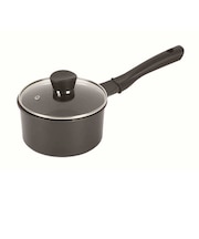キャスティエ ダイヤモンドコート ガラス蓋付片手鍋 16cm HB-5997 IH対応