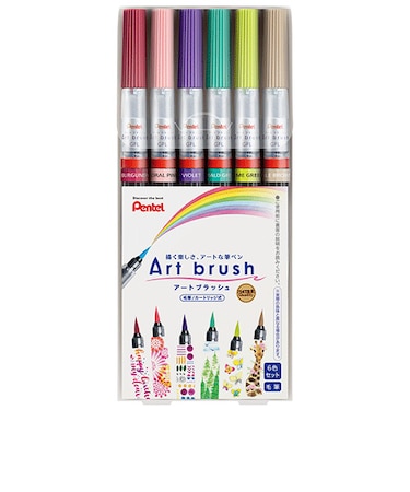 ぺんてる（Pentel）　アートブラッシュ　6色セット
