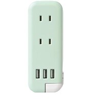 ソニック（sonic）　スリム　ポータブルコンセント　USB－A　UL－6345－G　グリーン