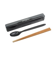 サブヒロモリ ステイプルユニ 抗菌箸コンビセット20 ブラック