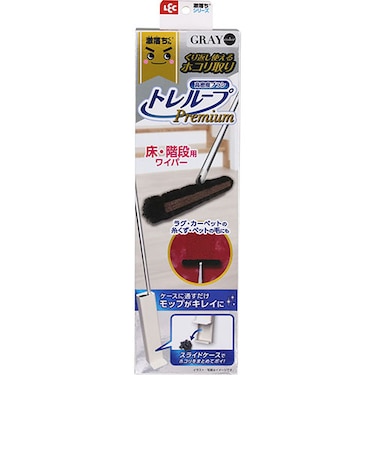 レック（LEC)　激落ちくん　トレループプレミアム　ワイパー　床・階段用　グレー