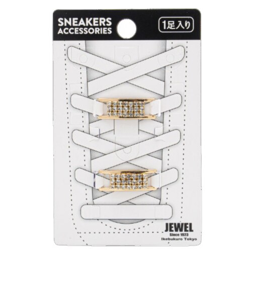 ジュエル1923（JEWEL1923）　スニーカーアクセサリー　プレートタイプ　ゴールドクリスタル
