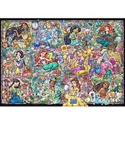 テンヨー ジグソーパズル〈ホログラム〉「ディズニープリンセス コレクション ステンドグラス」 300ピース
