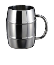 キャプテンスタッグ(CAPTAIN STAG) ダブルステンレス樽型ビアジョッキ 600mL UE-3498