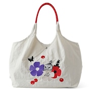 ムーミン(MOOMIN) リッチな刺繍のトートバッグ RMPK-01 クールグレー(リトルミイ)