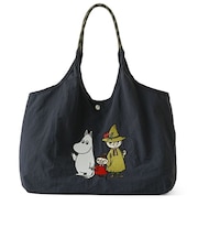 ムーミン(MOOMIN) リッチな刺繍のトートバッグ RMPK-01 ネイビー(ムーミン、ミイ、スナフキン)