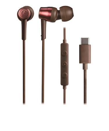 オーディオテクニカ（audio-technica）　USB　TYPE-C用イヤホン　ATH-CKD30CBW　ブラウン