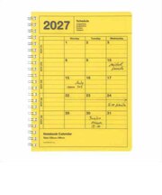 【2027年1月始まり】 マークス(MARK'S) ノートブックカレンダー S 縦型 マンスリーブロック 27WDR-NB11-YE イエロー 月曜始まり