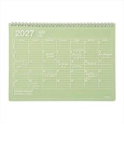 【2027年1月始まり】 マークス(MARK'S) ノートブックカレンダー M マンスリーブロック 27WDR-NB1-LGN ライムグリーン 月曜始まり