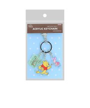 サンスター文具 くまのプーさん 3連アクリルキーホルダー ブルー