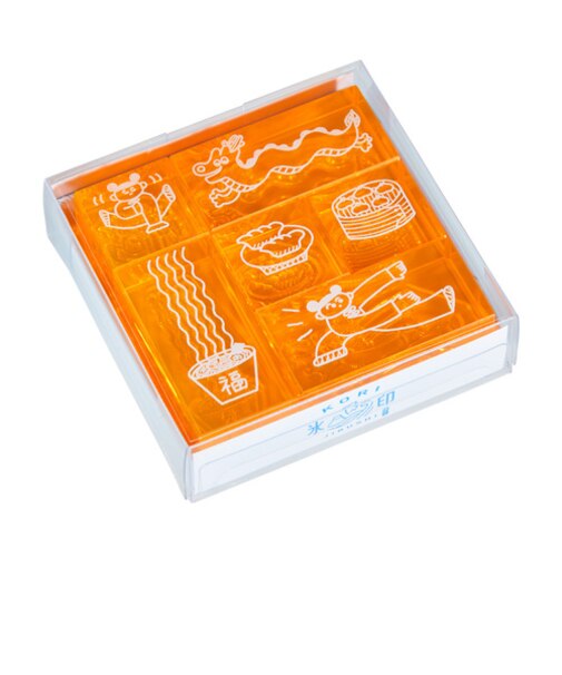 キングジム（KING　JIM）　透明スタンプ「氷印」　6個セット　CLSSAC－003　チュウカセット