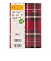 【2026年11月始まり】 ノルティ(NOLTY) マンスリーB6-i マンスリーブロック 2638 タータンレッド 日曜始まり