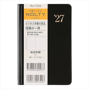 【2026年12月始まり】 ノルティ(NOLTY) 能率手帳4 定形外 ウィークリーレフト 1226 黒 月曜始まり