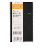 【2026年12月始まり】 ノルティ(NOLTY) ポケットカジュアル1 定形外 ウィークリーレフト 1501 ブラック 月曜始まり