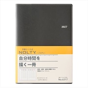 【2026年12月始まり】 ノルティ(NOLTY) エクリ3 A5 ウィークリーバーチカル 6317 ダークグレー 月曜始まり