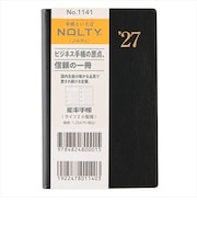 【2026年12月始まり】 ノルティ(NOLTY) 能率手帳ライツ2 小型版 ウィークリーホリゾンタル 1141 黒 月曜始まり