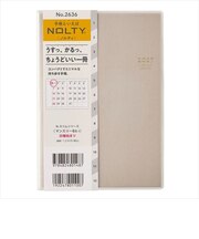 【2026年11月始まり】 ノルティ(NOLTY) マンスリーB6-i マンスリーブロック 2636 ベージュ 日曜始まり
