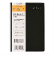 【2026年12月始まり】　ノルティ（NOLTY）　メモリーポケット3　A6　マンスリーブロック　7231　黒　月曜始まり