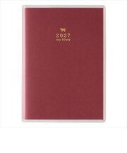 【2027年1月始まり】 ペイジェム(PAGEM by NOLTY) メモリー(日記) B7 デイリー2日1ページ 8502 レッド 日曜始まり