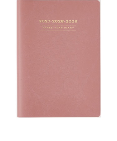 【2027年1月始まり】　高橋書店　3年卓上日誌　A5　デイリー2日1ページ　481　ピンク　各月1日始まり