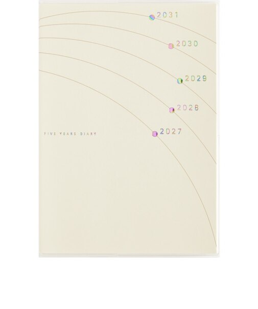 【2027年1月始まり】　高橋書店　5年日記　B6　デイリー1日1ページ　19　白　各月1日始まり