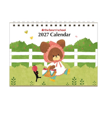 【2027年版・卓上】　スクエア（square）　くまのがっこう　卓上カレンダー　KCA327