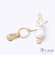 スリーカラット(3carat) バッグキークリップ CL-197WHT しがみつきウサギ ホワイト