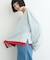 【接触冷感/ドット柄あり】フェイクレイヤードシアースラブ刺繍オーバーTee