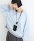 【接触冷感/ドット柄あり】フェイクレイヤードシアースラブ刺繍オーバーTee