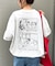 【OJISAN】刺繍ロゴバックプリントTEE