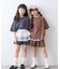 【KIDS】ピグメント加工バックロゴ5分袖セットアップ