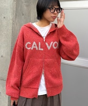 ネップヤーンダブルジャガードニットジップパーカー【WEB限定カラーあり】