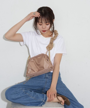 ：【KAIRI企画】新色登場！撥水ナイロン多収納がま口ショルダーバッグ