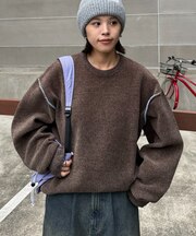 アウトリンキングモールニット/WEB限定カラーあり